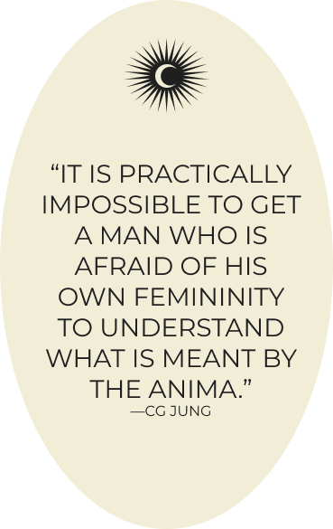 Jung quote: it is practically impossible to get a man who is afraid of his own femininity to understand what is meant by the anima.