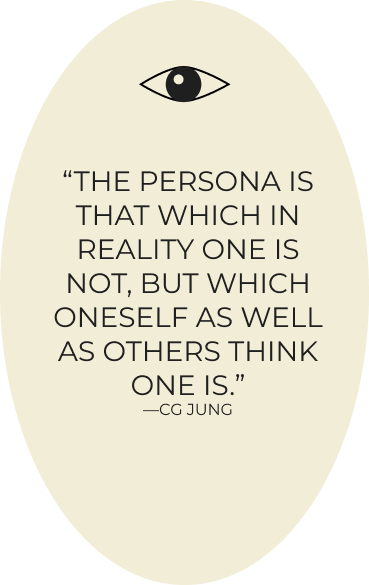 Jung quote: the persona is that which in reality one is not, but which oneself as well as others think one is.