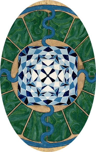 Link to Simply Psychology article on the persona in a oval mandala painting