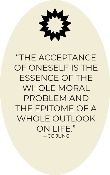 Jung quote: The acceptance of oneself is the essence of the whole moral problem and the epitome of a whole outlook on life.